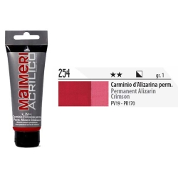 Maimeri - Maimeri Acrilico Akrilik Boya 254 Permanent Alizarin Crimson 200ml