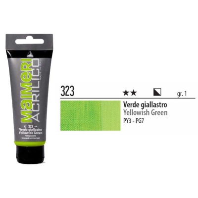 Maimeri Acrilico Akrilik Boya 323 Yellowish Green 200ml