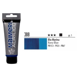 Maimeri - Maimeri Acrilico Akrilik Boya 388 Navy Blue 200ml