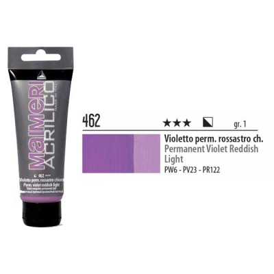 Maimeri Acrilico Akrilik Boya 462 Permanent Violet Red Light 200ml