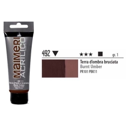 Maimeri - Maimeri Acrilico Akrilik Boya 492 Burnt Umber 200ml