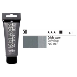 Maimeri - Maimeri Acrilico Akrilik Boya 511 Grey Deep 200ml