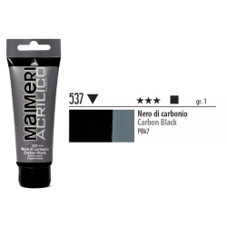 Maimeri - Maimeri Acrilico Akrilik Boya 537 Carbon Black 200ml