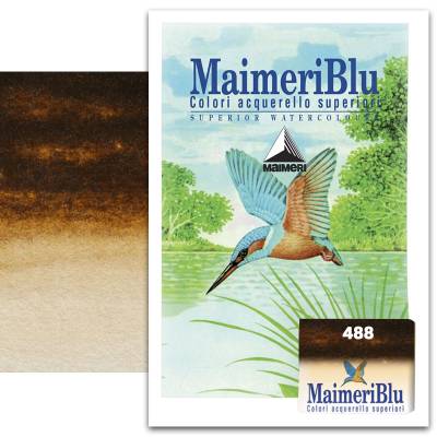 Maimeri Blu 1/2 Tablet Sulu Boya S1 No:488 Brown Stil de Grain