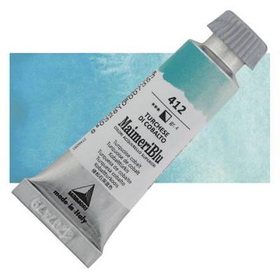 Maimeri Blu Tüp Sulu Boya 12 ml S4 No:412 Turquoise Cobalt