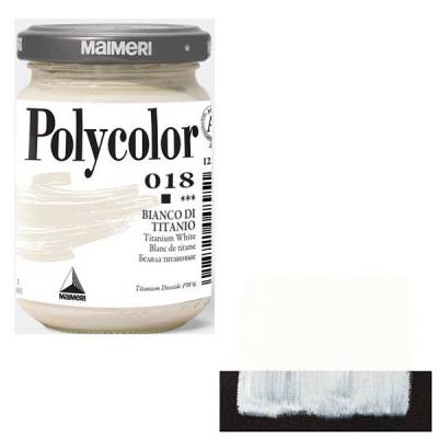 Maimeri Polycolor Akrilik Boya 140ml Titanium White 018