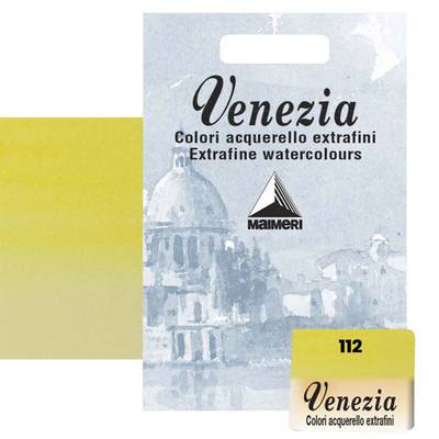 Maimeri Venezia Yarım Tablet Sulu Boya No:112 Permanent Yellow Lemon