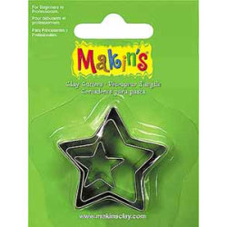 Makins Clay - Makin's Clay Kesici Kalıp Seti Yıldız 3 Parça Kod:36006