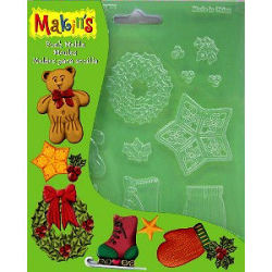 Makins Clay - Makin's Clay Push Mold Şekilleme Kalıbı Yılbaşı Süsleri Kod:39007