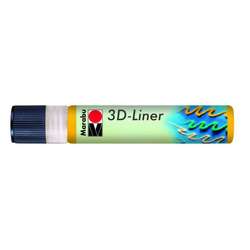 Marabu - Marabu 3D Liner Boyutlu Boncuk Boyası 25ml No:621 Koyu Sarı