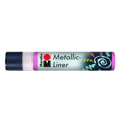 Marabu Metallic Liner Boyutlu Boncuk Boyası 25ml 733 Pembe