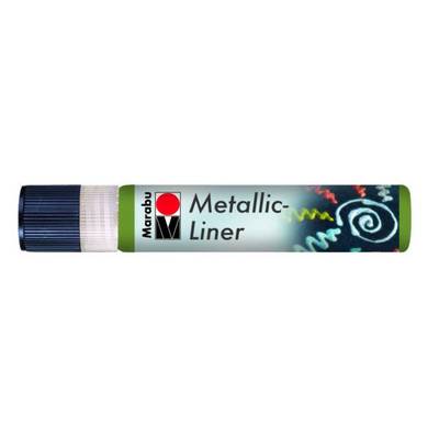 Marabu Metallic Liner Boyutlu Boncuk Boyası 25ml 765 Zeytin Yeşil