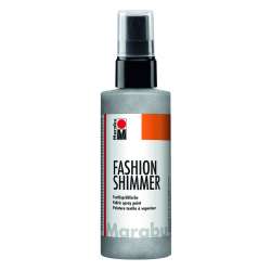 Marabu - Marabu Fashion Shimmer Spray Kumaş Boyası 100ml 581 Silver