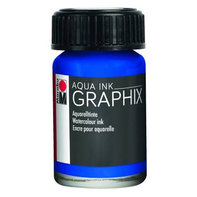 Marabu Graphix Aqua Ink 15ml 055 Dark Ultramarine