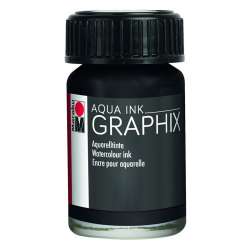 Marabu - Marabu Graphix Aqua Ink 15ml 073 Black Noir