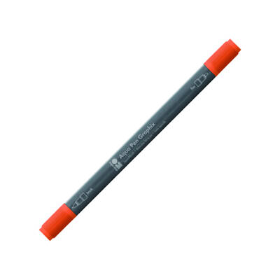 Marabu Graphix Aqua Pen Çift Uçlu Sulu Boya Kalemi 023 Red Orange