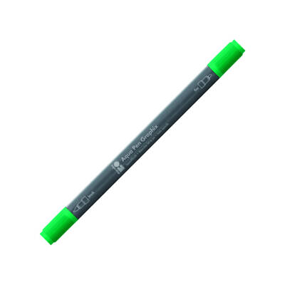 Marabu Graphix Aqua Pen Çift Uçlu Sulu Boya Kalemi 068 Dark Green