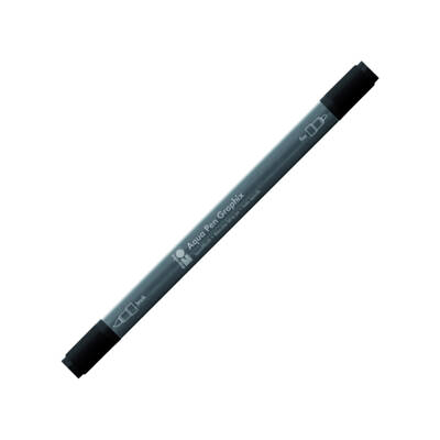 Marabu Graphix Aqua Pen Çift Uçlu Sulu Boya Kalemi 073 Black