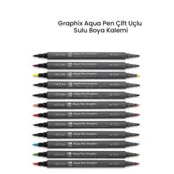 Marabu - Marabu Graphix Aqua Pen Çift Uçlu Sulu Boya Kalemi 8li Set 1