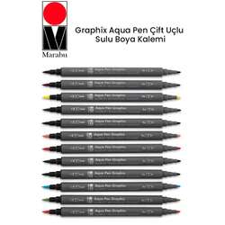 Marabu - Marabu Graphix Aqua Pen Çift Uçlu Sulu Boya Kalemi