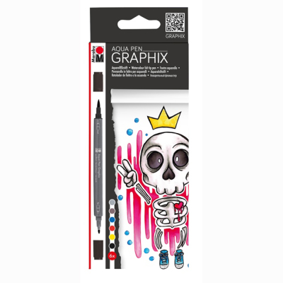 Marabu Graphix Aqua Pen 6lı Set King Of Bubblegum