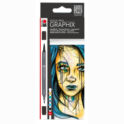 Marabu - Marabu Graphix Aqua Pen 6lı Set Metropolitan