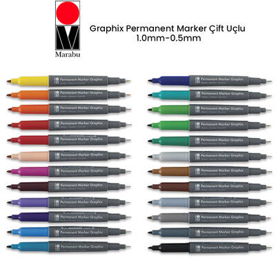 Marabu Graphix Permanent Marker Çift Uçlu 1.0mm-0.5mm