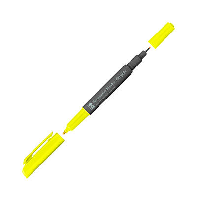 Marabu Graphix Permanent Marker Çift Uçlu 1.0mm-0.5mm 019 Yellow