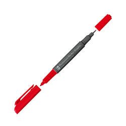 Marabu - Marabu Graphix Permanent Marker Çift Uçlu 1.0mm-0.5mm 031 Cherry Red