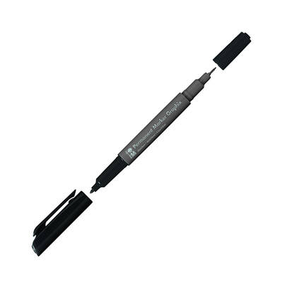 Marabu Graphix Permanent Marker Çift Uçlu 1.0mm-0.5mm 073 Black