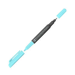 Marabu - Marabu Graphix Permanent Marker Çift Uçlu 1.0mm-0.5mm 090 Light Blue