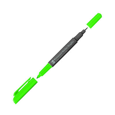 Marabu Graphix Permanent Marker Çift Uçlu 1.0mm-0.5mm 154 Lime
