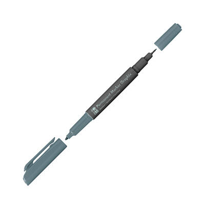 Marabu Graphix Permanent Marker Çift Uçlu 1.0mm-0.5mm 169 Stone Grey