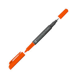 Marabu - Marabu Graphix Permanent Marker Çift Uçlu 1.0mm-0.5mm 225 Tangerine