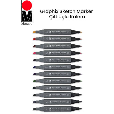 Marabu Graphix Sketch Marker Çift Uçlu Kalem