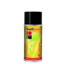 Marabu - Marabu Textile Design 150ml Spray Kumaş Boyası No:073 Black