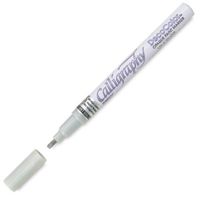Marvy Decocolor Calligraphy Paint Marker Silver