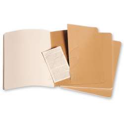 Moleskine Cahier 3lü XL Boy 19x25cm Çizgili Defter Bej - 4