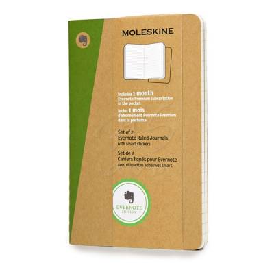 Moleskine Evernote Cahier 2li 9x14 cm Çizgili Kraf Defter