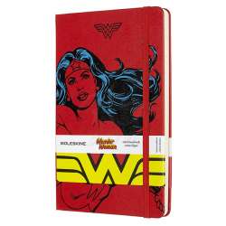 Moleskine - Moleskine Wonder Woman 13x21cm Çizgili Defter Kırmızı