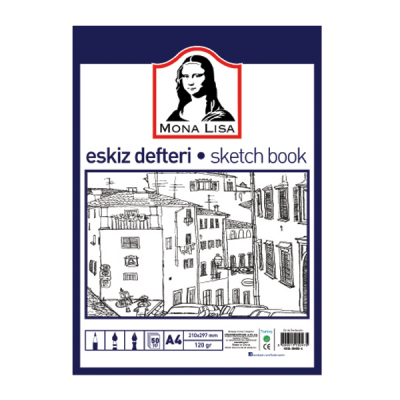 Mona Lisa Sketchbook Eskiz Defteri A4 120g 50 Yaprak Kod: BN05-4