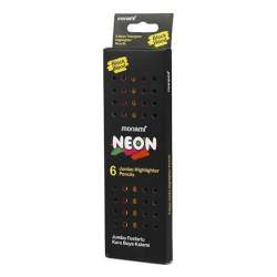 Monami - Monami Neon Jumbo Fosforlu Kuru Boya 6 Renk