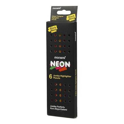 Monami Neon Jumbo Fosforlu Kuru Boya 6 Renk