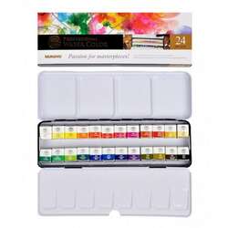 Mungyo - Mungyo Gallery Artists Watercolor Set 24 Renk Yarım Tablet