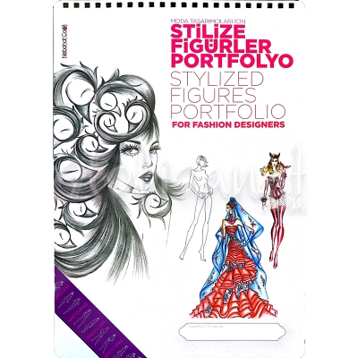 Nebahat Çağıl Moda Tasarımcıları için Stilize Figürler Portofolyo Çizim Blok A-3