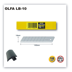 Olfa - Olfa Standart Geniş Maket Bıçağı Yedeği 10'lu LB-10 (1)