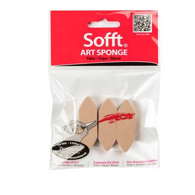 PanPastel Sofft Boyama Çizim ve Karıştırma Sünger Seti Angle Slice Flat 61031 ve Angle Slice Round 61030