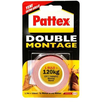 Pattex Double Montage Çift Taraflı Montaj Bandı 1.5m x 19mm