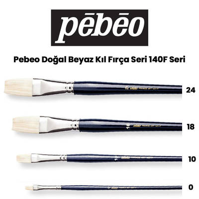 Pebeo 140F Doğal Beyaz Kıl Yağlı Boya-Akrilik Boya Fırçası
