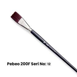 Pebeo - Pebeo 200F Seri Sentetik Kıl Fırça No 12
